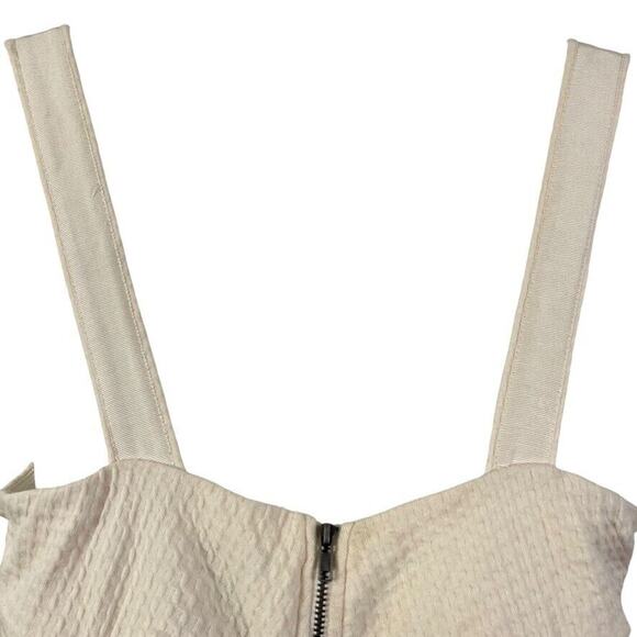 Deletta Anthropologie Womens Cream Textured Knit Sweetheart Neck Party Dress M - Picture 12 of 16